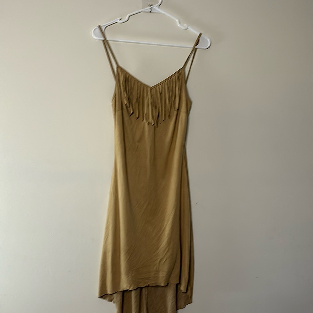 Women’s beige suede dress